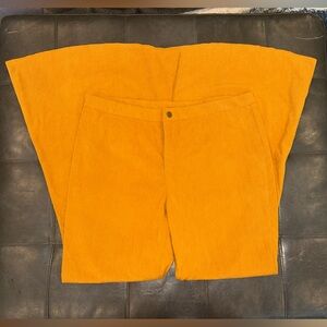 Orange Boot Cut Flare Pants